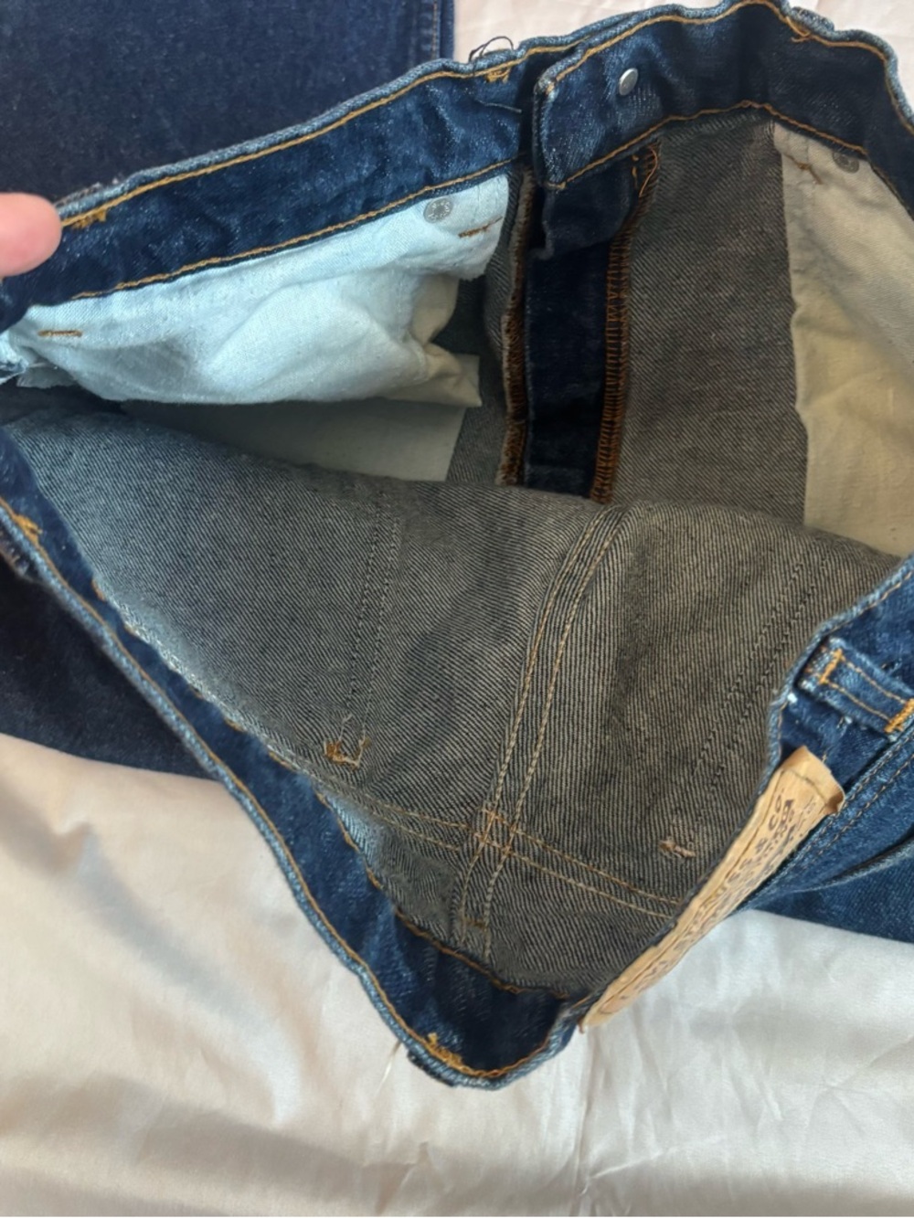 Vintage Orange Tag Levi’s 505 Jeans W 33 L 30 Made In USA Straight Leg Denim - Picture 7 of 7